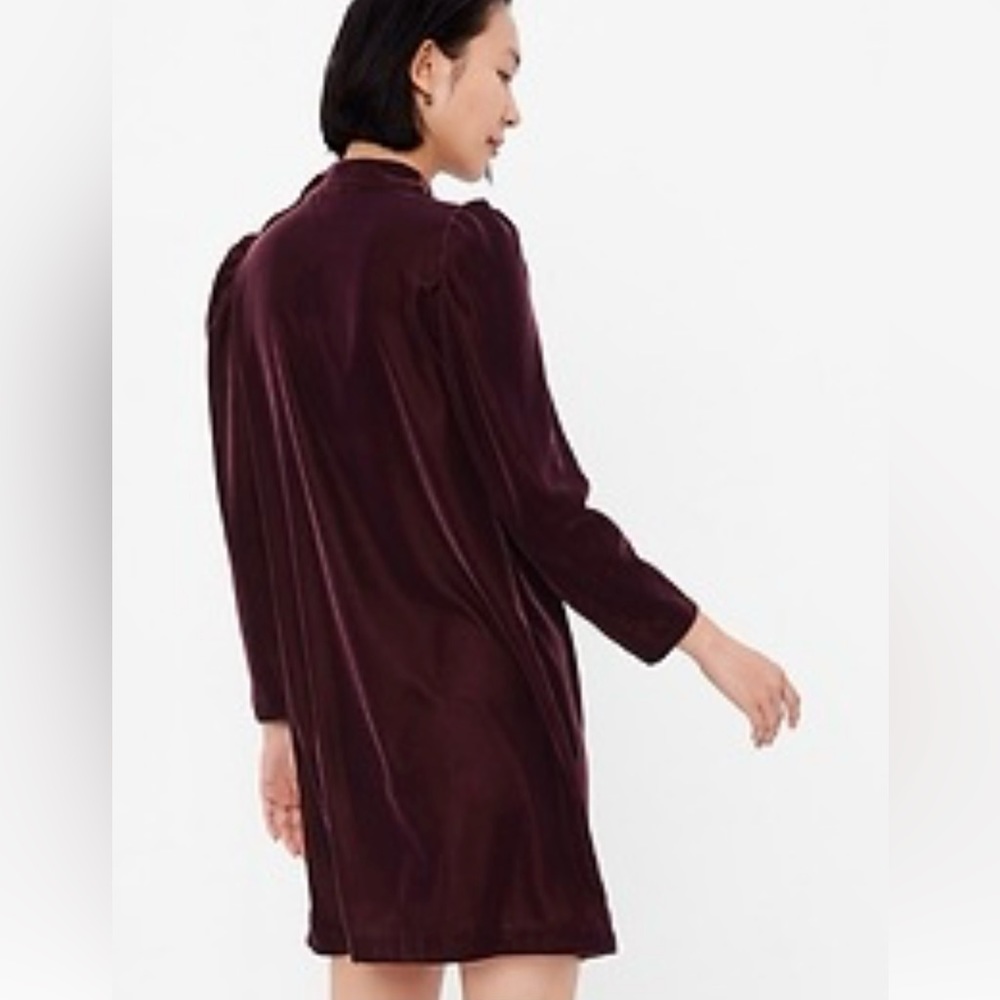 NEW Gap velvet puff sleeve mini dress